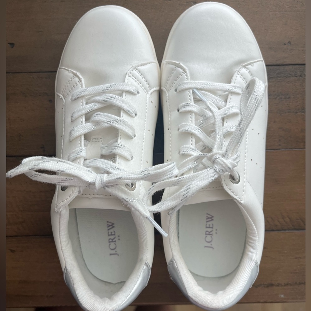 J. Crew White Sneakers Minimalist Design